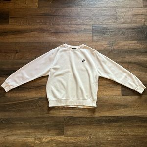 Vintage Y2K Nike White Sweatshirt Heavyweight Large